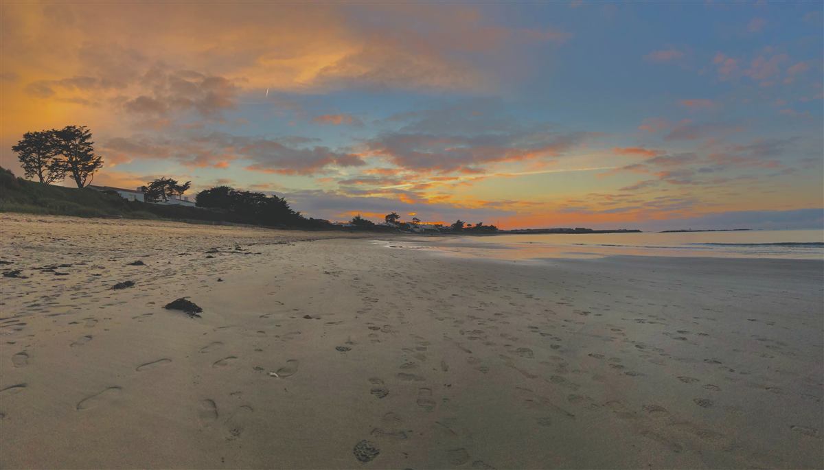 La plage de Saint-Jean-de-Monts au coucher de soleil